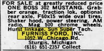 Sturgis Auto Dealers - Aug 1970 Ad (newer photo)